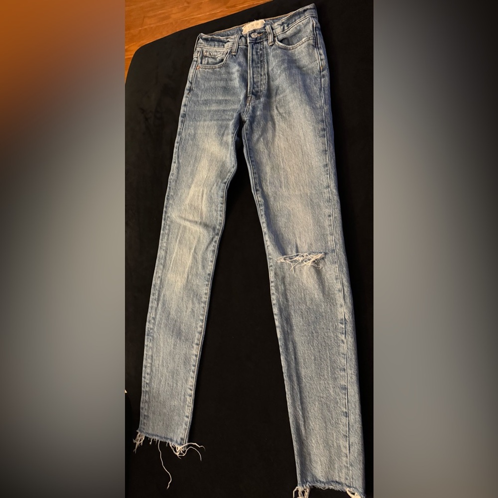 We The Free by Free People Distressed Light Wash Jeans - Size 0